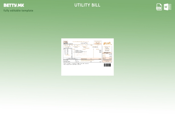 Модерен стил шаблон за комунални сметки за комунални услуги Костарика Компанија 